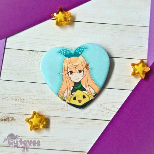 Romu Rainpuff - Nijisanji EN [2.5" Heart Pin]